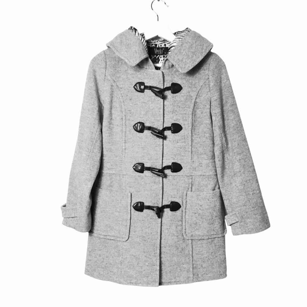 Sashimi Wool/Blend Hoodie Grey Winter Jacket&Coat XS